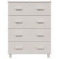 vidaXL Aparador HAMAR madera maciza de pino blanco 79x40x103,5 cm