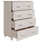 vidaXL Aparador HAMAR madera maciza de pino blanco 79x40x103,5 cm