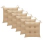 vidaXL Sillas apilables de jardín 6 uds madera de teca con cojines vidaXL Sillas apilables de jardín 6 uds madera de teca con cojines
