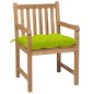 vidaXL Sillas de jardín 4 uds madera de teca y cojines verde brillante vidaXL Sillas de jardín 4 uds madera de teca y cojines verde brillante