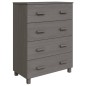 vidaXL Aparador HAMAR madera maciza de pino gris claro 79x40x103,5 cm vidaXL Aparador HAMAR madera maciza de pino gris claro 79x40x103,5 cm