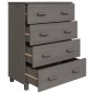 vidaXL Aparador HAMAR madera maciza de pino gris claro 79x40x103,5 cm vidaXL Aparador HAMAR madera maciza de pino gris claro 79x40x103,5 cm