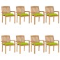 vidaXL Sillas de jardín apilables 8 uds madera de teca con cojines vidaXL Sillas de jardín apilables 8 uds madera de teca con cojines