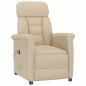 vidaXL Sillón reclinable eléctrico piel de ante sintético crema