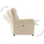 vidaXL Sillón reclinable eléctrico piel de ante sintético crema