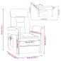 vidaXL Sillón reclinable eléctrico piel de ante sintético crema