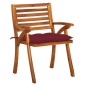 vidaXL Sillas de jardín 8 uds madera maciza de teca con cojines vidaXL Sillas de jardín 8 uds madera maciza de teca con cojines