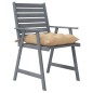 vidaXL Sillas de comedor jardín con cojines 4 uds madera maciza acacia vidaXL Sillas de comedor jardín con cojines 4 uds madera maciza acacia
