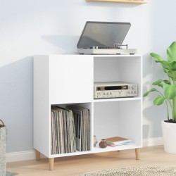 vidaXL Mueble para discos madera contrachapada blanco 84,5x38x89 cm