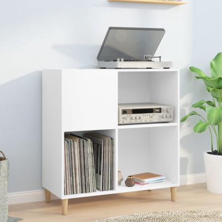 vidaXL Mueble para discos madera contrachapada blanco 84,5x38x89 cm