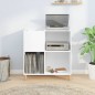 vidaXL Mueble para discos madera contrachapada blanco 84,5x38x89 cm vidaXL Mueble para discos madera contrachapada blanco 84,5x38x89 cm