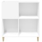 vidaXL Mueble para discos madera contrachapada blanco 84,5x38x89 cm vidaXL Mueble para discos madera contrachapada blanco 84,5x38x89 cm