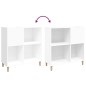 vidaXL Mueble para discos madera contrachapada blanco 84,5x38x89 cm vidaXL Mueble para discos madera contrachapada blanco 84,5x38x89 cm