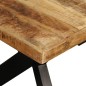 vidaXL Mesa de comedor madera maciza de mango y cruz de acero 180 cm vidaXL Mesa de comedor madera maciza de mango y cruz de acero 180 cm