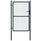 vidaXL Puerta de malla de jardín acero galvanizado gris 100x200 cm vidaXL Puerta de malla de jardín acero galvanizado gris 100x200 cm