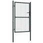 vidaXL Puerta de malla de jardín acero galvanizado gris 100x200 cm vidaXL Puerta de malla de jardín acero galvanizado gris 100x200 cm