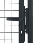vidaXL Puerta de malla de jardín acero galvanizado gris 100x200 cm vidaXL Puerta de malla de jardín acero galvanizado gris 100x200 cm