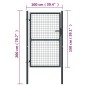 vidaXL Puerta de malla de jardín acero galvanizado gris 100x200 cm vidaXL Puerta de malla de jardín acero galvanizado gris 100x200 cm