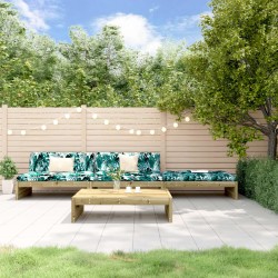 vidaXL Juego de muebles jardín 4 pzas y cojines madera pino impregnada