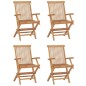 vidaXL Set de comedor de jardín plegable 5 pzas madera maciza de teca vidaXL Set de comedor de jardín plegable 5 pzas madera maciza de teca