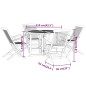 vidaXL Set de comedor de jardín plegable 5 pzas madera maciza de teca vidaXL Set de comedor de jardín plegable 5 pzas madera maciza de teca