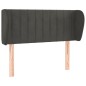 vidaXL Cabecero de terciopelo gris oscuro 93x23x78/88 cm vidaXL Cabecero de terciopelo gris oscuro 93x23x78/88 cm