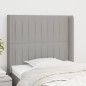 vidaXL Cabecero con orejas de tela gris claro 103x16x118/128 cm vidaXL Cabecero con orejas de tela gris claro 103x16x118/128 cm