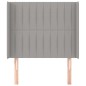 vidaXL Cabecero con orejas de tela gris claro 103x16x118/128 cm vidaXL Cabecero con orejas de tela gris claro 103x16x118/128 cm