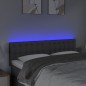 vidaXL Cabecero con LED de tela gris oscuro 144x5x78/88 cm vidaXL Cabecero con LED de tela gris oscuro 144x5x78/88 cm
