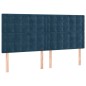 vidaXL Cabecero con luces LED terciopelo azul oscuro 200x5x118/128 cm vidaXL Cabecero con luces LED terciopelo azul oscuro 200x5x118/128 cm