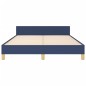 vidaXL Estructura de cama con cabecero de tela azul 140x190 cm vidaXL Estructura de cama con cabecero de tela azul 140x190 cm