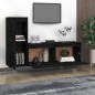 vidaXL Muebles para TV 2 piezas madera maciza de pino negro vidaXL Muebles para TV 2 piezas madera maciza de pino negro