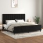 vidaXL Estructura de cama con cabecero de terciopelo negro 200x200 cm vidaXL Estructura de cama con cabecero de terciopelo negro 200x200 cm