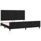 vidaXL Estructura de cama con cabecero de terciopelo negro 200x200 cm vidaXL Estructura de cama con cabecero de terciopelo negro 200x200 cm