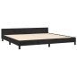 vidaXL Estructura de cama con cabecero de terciopelo negro 200x200 cm vidaXL Estructura de cama con cabecero de terciopelo negro 200x200 cm