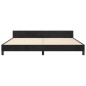 vidaXL Estructura de cama con cabecero de terciopelo negro 200x200 cm vidaXL Estructura de cama con cabecero de terciopelo negro 200x200 cm
