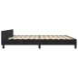 vidaXL Estructura de cama con cabecero de terciopelo negro 200x200 cm vidaXL Estructura de cama con cabecero de terciopelo negro 200x200 cm