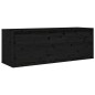 vidaXL Muebles para TV 2 piezas madera maciza de pino negro vidaXL Muebles para TV 2 piezas madera maciza de pino negro