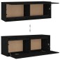 vidaXL Muebles para TV 2 piezas madera maciza de pino negro vidaXL Muebles para TV 2 piezas madera maciza de pino negro