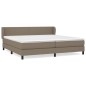 vidaXL Cama box spring con colchón tela gris taupe 200x200 cm vidaXL Cama box spring con colchón tela gris taupe 200x200 cm