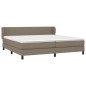 vidaXL Cama box spring con colchón tela gris taupe 200x200 cm vidaXL Cama box spring con colchón tela gris taupe 200x200 cm