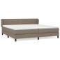 vidaXL Cama box spring con colchón tela gris taupe 200x200 cm vidaXL Cama box spring con colchón tela gris taupe 200x200 cm