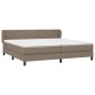 vidaXL Cama box spring con colchón tela gris taupe 200x200 cm vidaXL Cama box spring con colchón tela gris taupe 200x200 cm