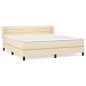 vidaXL Cama box spring con colchón tela color crema 180x200 cm vidaXL Cama box spring con colchón tela color crema 180x200 cm