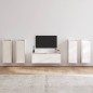 vidaXL Muebles para TV 5 piezas madera maciza de pino blanco vidaXL Muebles para TV 5 piezas madera maciza de pino blanco