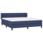 vidaXL Cama box spring con colchón tela azul 180x200 cm vidaXL Cama box spring con colchón tela azul 180x200 cm