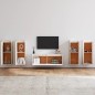 vidaXL Muebles para TV 5 piezas madera maciza de pino blanco vidaXL Muebles para TV 5 piezas madera maciza de pino blanco