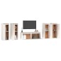 vidaXL Muebles para TV 5 piezas madera maciza de pino blanco vidaXL Muebles para TV 5 piezas madera maciza de pino blanco