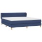 vidaXL Cama box spring con colchón tela azul 180x200 cm vidaXL Cama box spring con colchón tela azul 180x200 cm