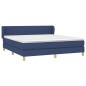 vidaXL Cama box spring con colchón tela azul 180x200 cm vidaXL Cama box spring con colchón tela azul 180x200 cm
